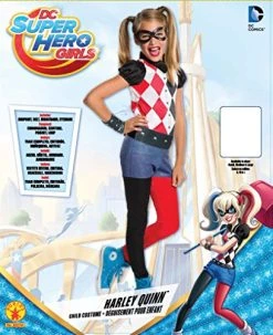 Rubie's Official DC Super Hero Girl's Harley Quinn Costume, Kids Super Villain Fancy Dress -Rubie's Shop 51vdUvbDvL 1