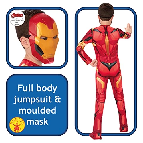 Rubie's Official Marvel Avengers Iron Man Classic Childs Costume, Kids Superhero Fancy Dress 4 Rubie's Official Marvel Avengers Iron Man Classic Childs Costume, Kids Superhero Fancy Dress - Image 2