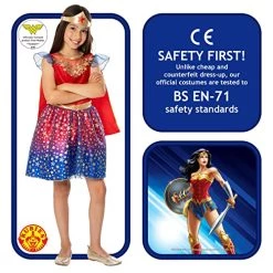 Rubie's Official DC Wonder Woman Deluxe Child Dress, Kids Superhero Fancy Dress -Rubie's Shop 51wKLrFFh2L 2
