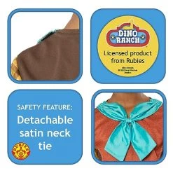 Rubie's Official Boat Rocker Dino Ranch Min Girls Deluxe Costume, Kids Fancy Dress -Rubie's Shop 51wY3LPoqFL 1
