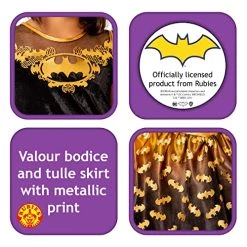 Rubies Official DC Batgirl Deluxe Child Dress, Kids Superhero Fancy Dress, Medium 5-6 Years -Rubie's Shop 51wpx74zooL 1