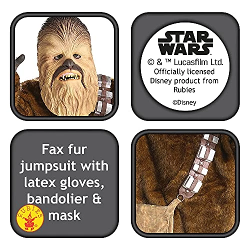 Rubie's Official Disney Star Wars Deluxe Chewbacca Childs Costume, Kids Fancy Dress 5 Rubie's Official Disney Star Wars Deluxe Chewbacca Childs Costume, Kids Fancy Dress - Image 3