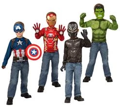 Rubie's G40077 Marvel Avengers Play Trunk With Iron Man, Captain America, Hulk, Black Panther Box, Boys, One Size Age 4-6 Years -Rubie's Shop 51xfbVNRzUL