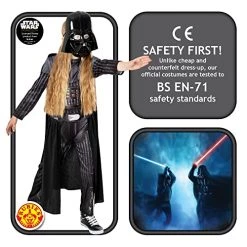 Rubie's Official Star Wars Obi Wan Kenobi Series - Darth Vader Classic Deluxe Costume, Kids Fancy Dress -Rubie's Shop 51xri9u5MiL
