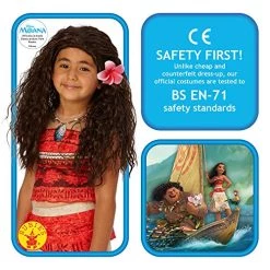 Rubie's Official Disney Moana Wig With Flower Costume Accessory, Brown, One -Rubie's Shop 51yl5TA3ZQL