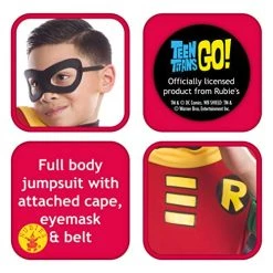 Rubie's Official DC Comic Teen Titan Robin Child Costume, Superhero Fancy Dress -Rubie's Shop 51z15Miy9eL