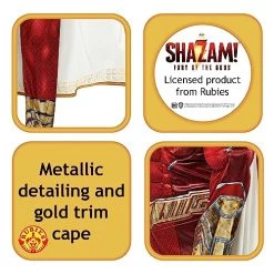 Rubie's Official DC Shazam! Fury Of The Gods Shazam Boys Costume, Kids Superhero Fancy Dress -Rubie's Shop 51z29DlGgL 2