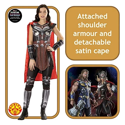 Rubie's Official Marvel Thor Love And Thunder Movie, Mighty Thor Ladies Deluxe Costume, Adult Fancy Dress 4 Rubie's Official Marvel Thor Love And Thunder Movie, Mighty Thor Ladies Deluxe Costume, Adult Fancy Dress - Image 2