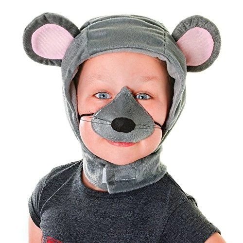 Bristol Novelty DS131 Mouse Hoody With Ears And Nose Costume | 1 Set | Grey | One Size-3 Years Childs Hood, Gray 3 Bristol Novelty DS131 Mouse Hoody With Ears And Nose Costume | 1 Set | Grey | One Size-3 Years Childs Hood, Gray