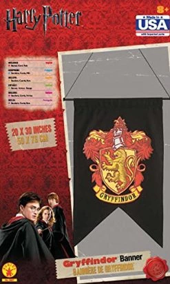 Rubie's Official Harry Potter Gryffindor House Wall Banner Flag Fancy Dress Accessory Decoration -Rubie's Shop 51zNfzGPSFL