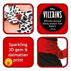 Rubie's Official Disney Cruella De Vil, 101 Dalmatians Ladies Costume, Adult Fancy Dress 9 Rubie's Official Disney Cruella De Vil, 101 Dalmatians Ladies Costume, Adult Fancy Dress -Rubie's Shop 51zWKtPkdML
