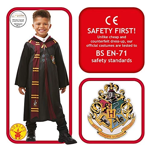 Rubie's Official Harry Potter Gryffindor Printed Classic Robe, Childs Costume 4 Rubie's Official Harry Potter Gryffindor Printed Classic Robe, Childs Costume - Image 2