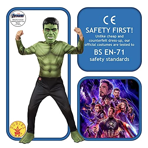 Rubie's Official Marvel Avengers Endgame Hulk Classic Childs Costume, Kids Superhero Fancy Dress 4 Rubie's Official Marvel Avengers Endgame Hulk Classic Childs Costume, Kids Superhero Fancy Dress - Image 2