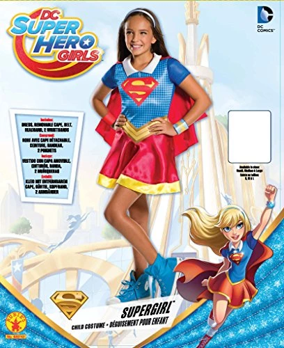 Rubie's Official DC Super Hero Girl's Supergirl Costume, Kids Fancy Dress 4 Rubie's Official DC Super Hero Girl's Supergirl Costume, Kids Fancy Dress - Image 2