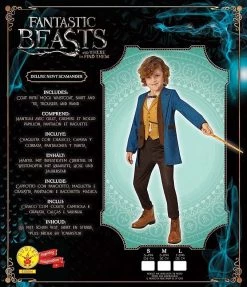 Rubie's Official Fantastic Beasts Warner Bros Newt Scamander Deluxe Childs Costume, Kids Fancy Dress -Rubie's Shop 6140W7Jv9xL