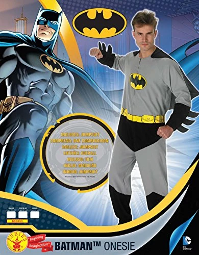 Rubie's Official DC Comics Batman Onesie & Cape, Adult Mens Fancy Dress Costume 4 Rubie's Official DC Comics Batman Onesie & Cape, Adult Mens Fancy Dress Costume - Image 2