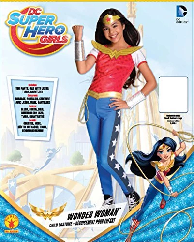 Rubie's Official DC Super Hero Girl's Wonder Woman Deluxe Costume, Kids Fancy Dress 4 Rubie's Official DC Super Hero Girl's Wonder Woman Deluxe Costume, Kids Fancy Dress - Image 2