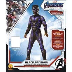 Rubie's Official Avengers Black Panther Battle Suit, Deluxe Child Costume, Kids Superhero Fancy Dress -Rubie's Shop 61Fp2v4il8S