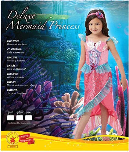 Rubie's 620501S Official Deluxe Mermaid Princess Costume Girls 5 Rubie's 620501S Official Deluxe Mermaid Princess Costume Girls - Image 3