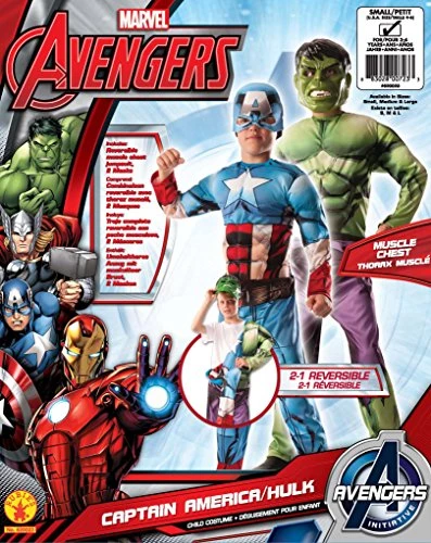 Rubie's Official Marvel Avengers Hulk To Captain America Reversible Deluxe Childs Costume, Kids Superhero Fancy Dress 4 Rubie's Official Marvel Avengers Hulk To Captain America Reversible Deluxe Childs Costume, Kids Superhero Fancy Dress - Image 2