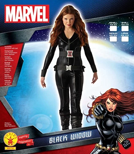 Rubie's Official Marvel Black Widow Ladies Costume, Adult Fancy Dress 6 Rubie's Official Marvel Black Widow Ladies Costume, Adult Fancy Dress - Image 4