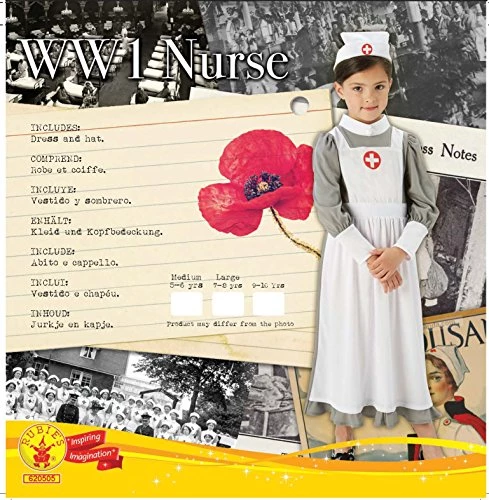 Rubie's 620505M Official WW1 Nurse Fancy Dress Hospital Uniform 5 Rubie's 620505M Official WW1 Nurse Fancy Dress Hospital Uniform - Image 3